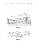 MACHINE FOR RECLAIMING AND RECYCLING ROADWAY SHOULDER MATERIAL WHILE     RESTORING SHOULDER GRADE AND LEVEL diagram and image