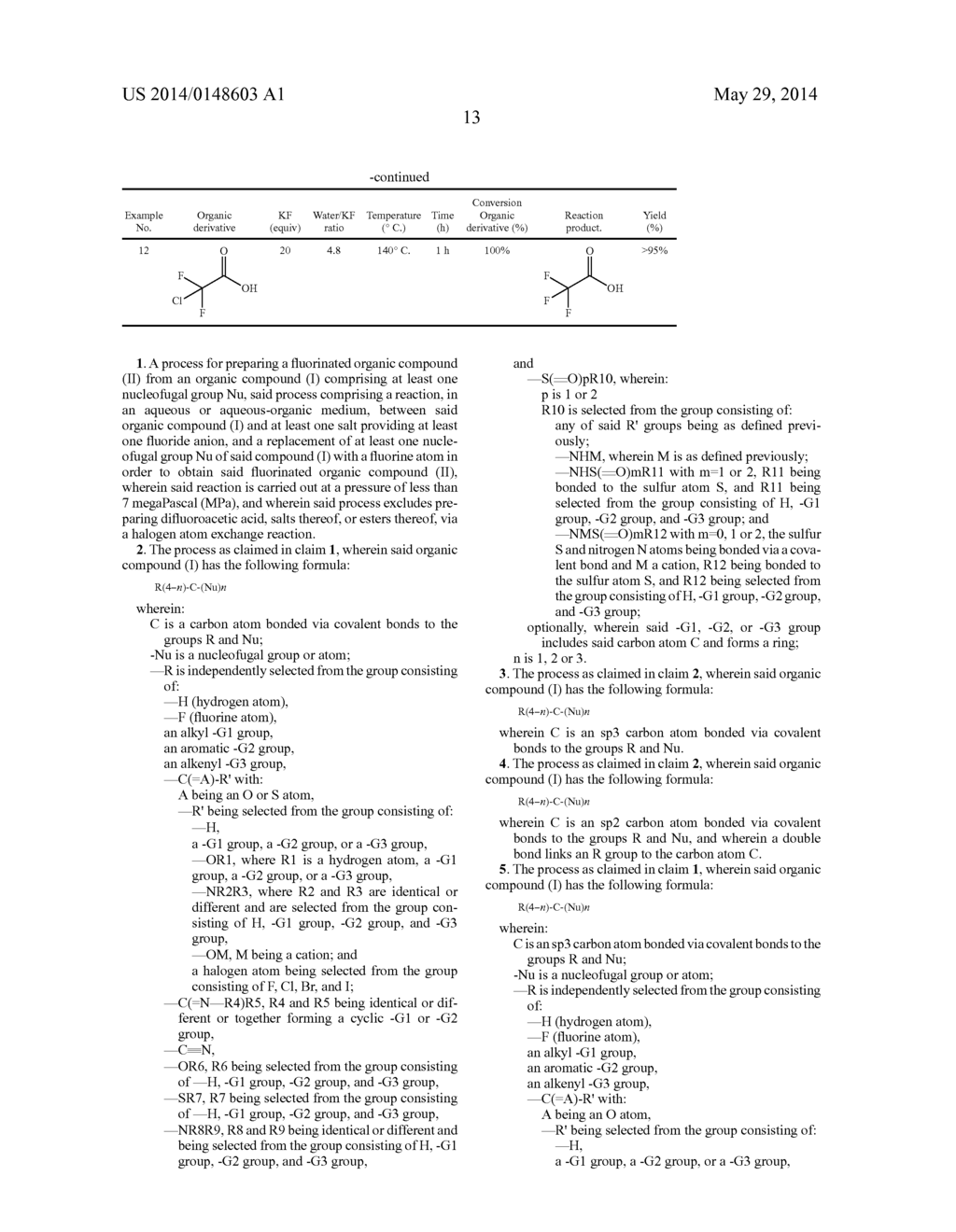 Method for preparing a fluorinated organic compound - diagram, schematic, and image 14