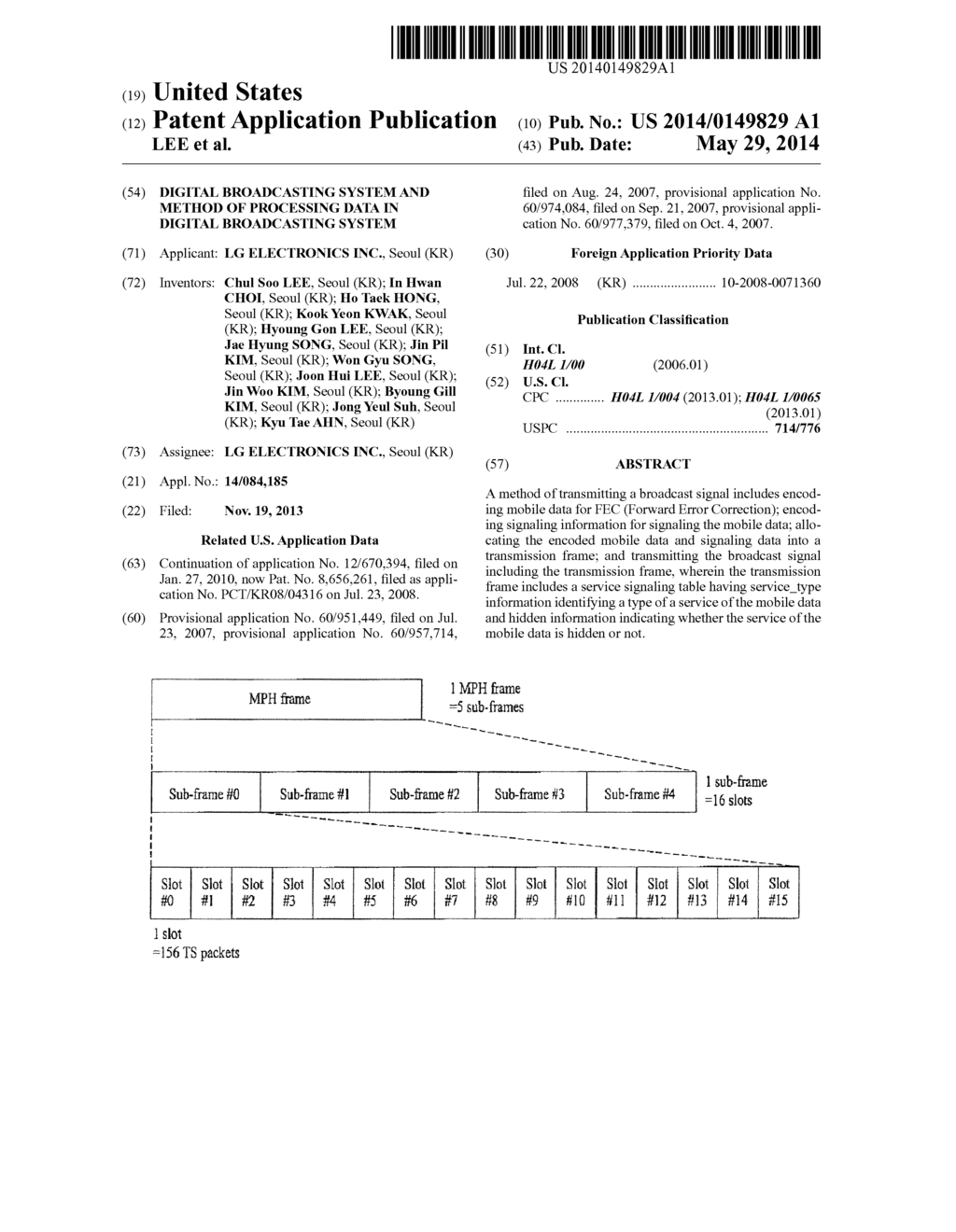 DIGITAL BROADCASTING SYSTEM AND METHOD OF PROCESSING DATA IN DIGITAL     BROADCASTING SYSTEM - diagram, schematic, and image 01