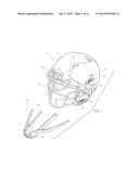 Pivoting Dual Chin Strap Snap Feature for Football Helmet diagram and image