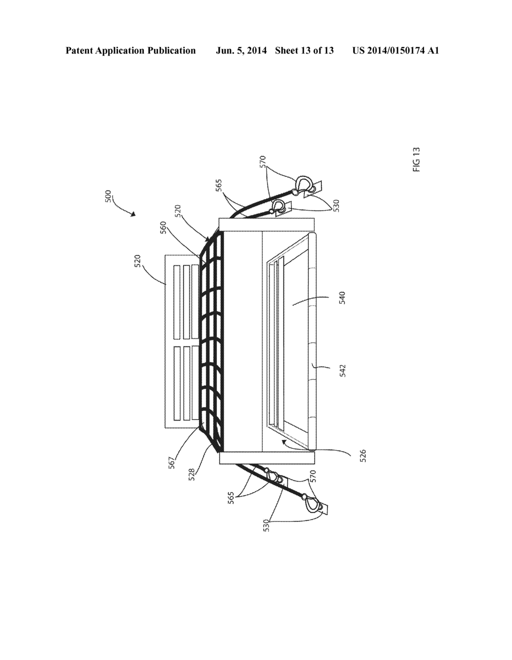 PROTECTIVE COVERING DEVICE, SYSTEM, AND METHOD OF USE THEREOF - diagram, schematic, and image 14