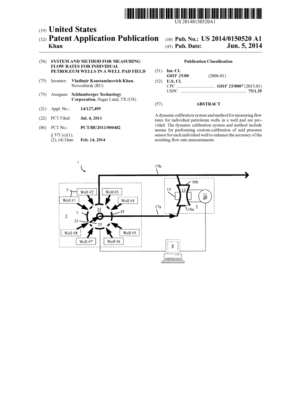 SYSTEM AND METHOD FOR MEASURING FLOW RATES FOR INDIVIDUAL PETROLEUM WELLS     IN A WELL PAD FIELD - diagram, schematic, and image 01