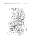 VEHICLE BODY FRONT STRUCTURE OF SADDLE-TYPE VEHICLE diagram and image