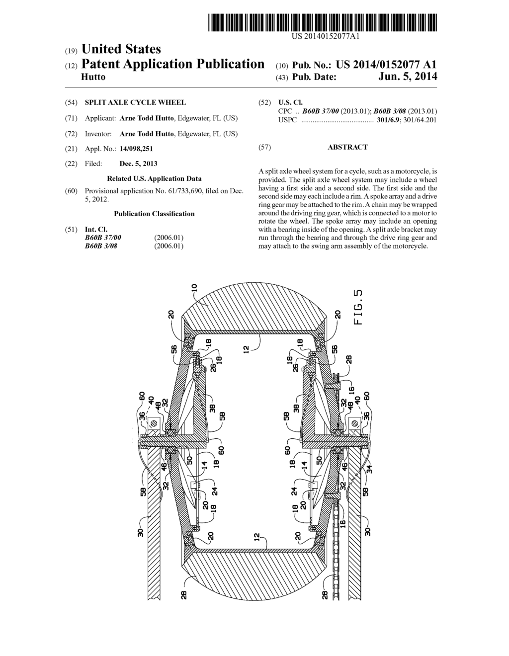 SPLIT AXLE CYCLE WHEEL - diagram, schematic, and image 01