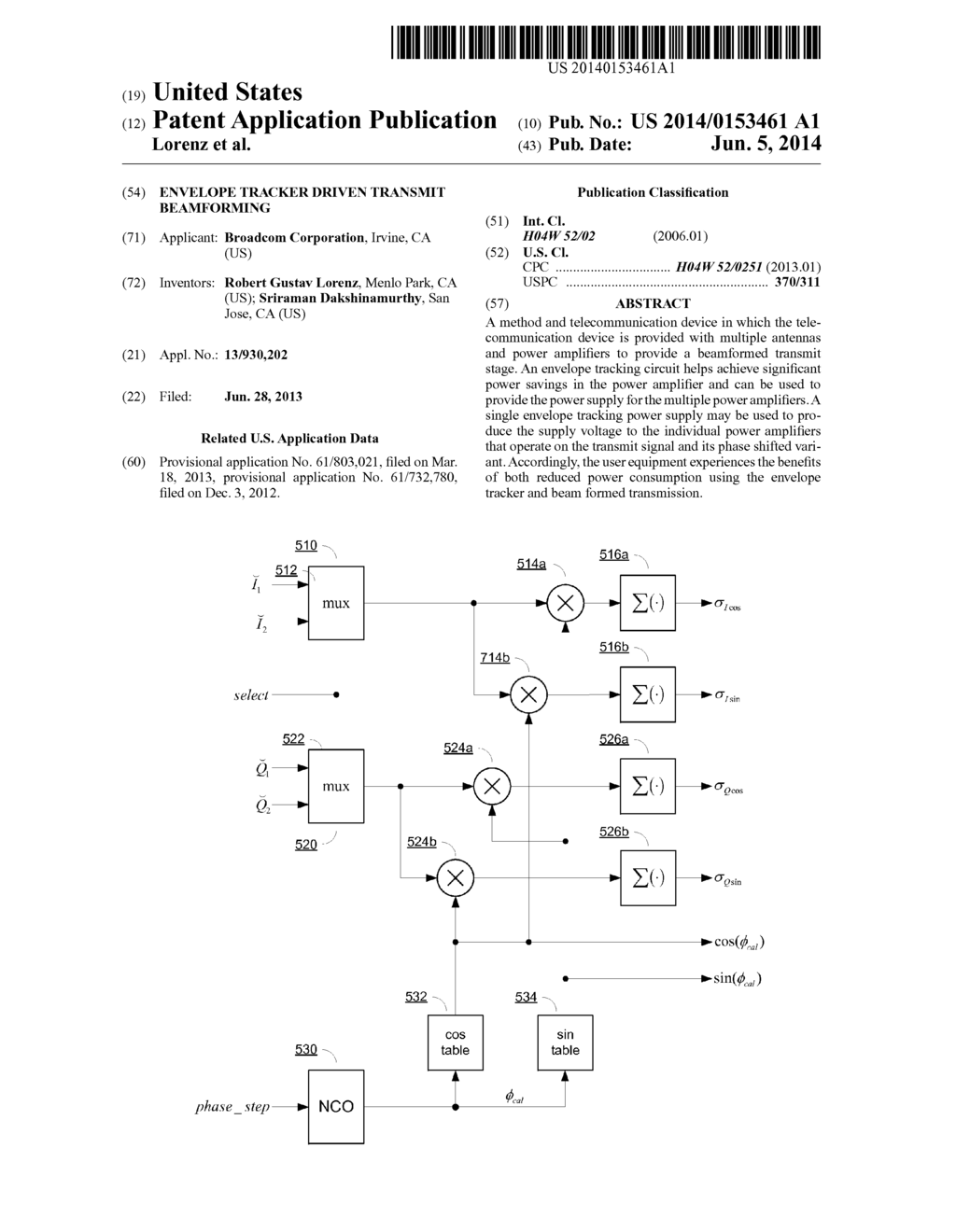 Envelope Tracker Driven Transmit Beamforming - diagram, schematic, and image 01