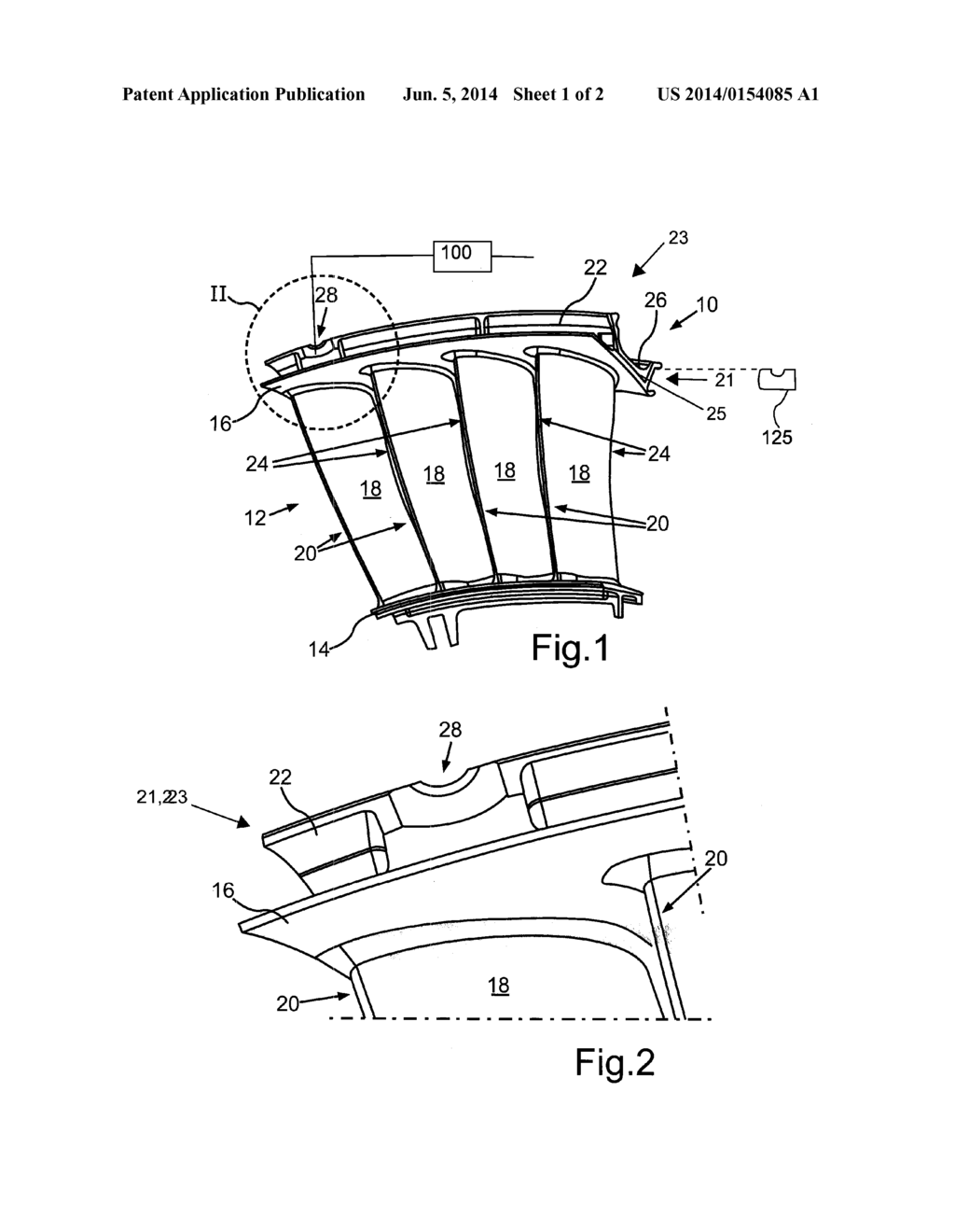 GAS TURBINE AND GUIDE BLADE FOR A HOUSING OF A GAS TURBINE - diagram, schematic, and image 02