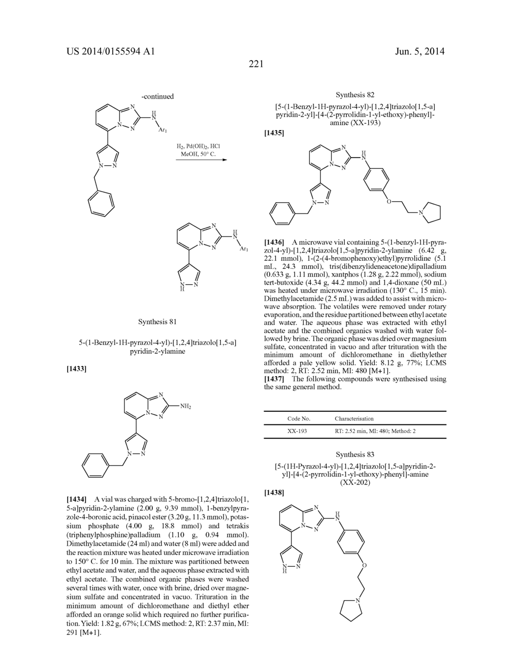 [1,2,4]Triazolo[1,5-a]Pyridine and [1,2,4]Triazolo[1,5-c]Pyrimidine     Compounds and Their Use - diagram, schematic, and image 222
