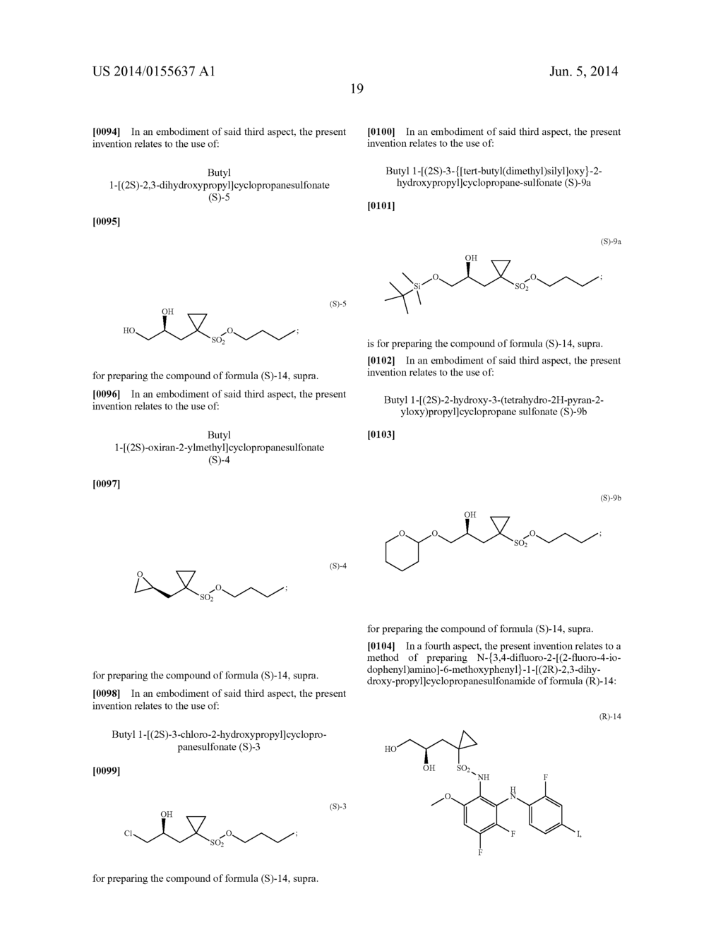 CHIRAL SYNTHESIS OF N--1-[2,3-DIHYDROXY-PROPYL]CYCLOPROPANESULFONAMIDES - diagram, schematic, and image 20