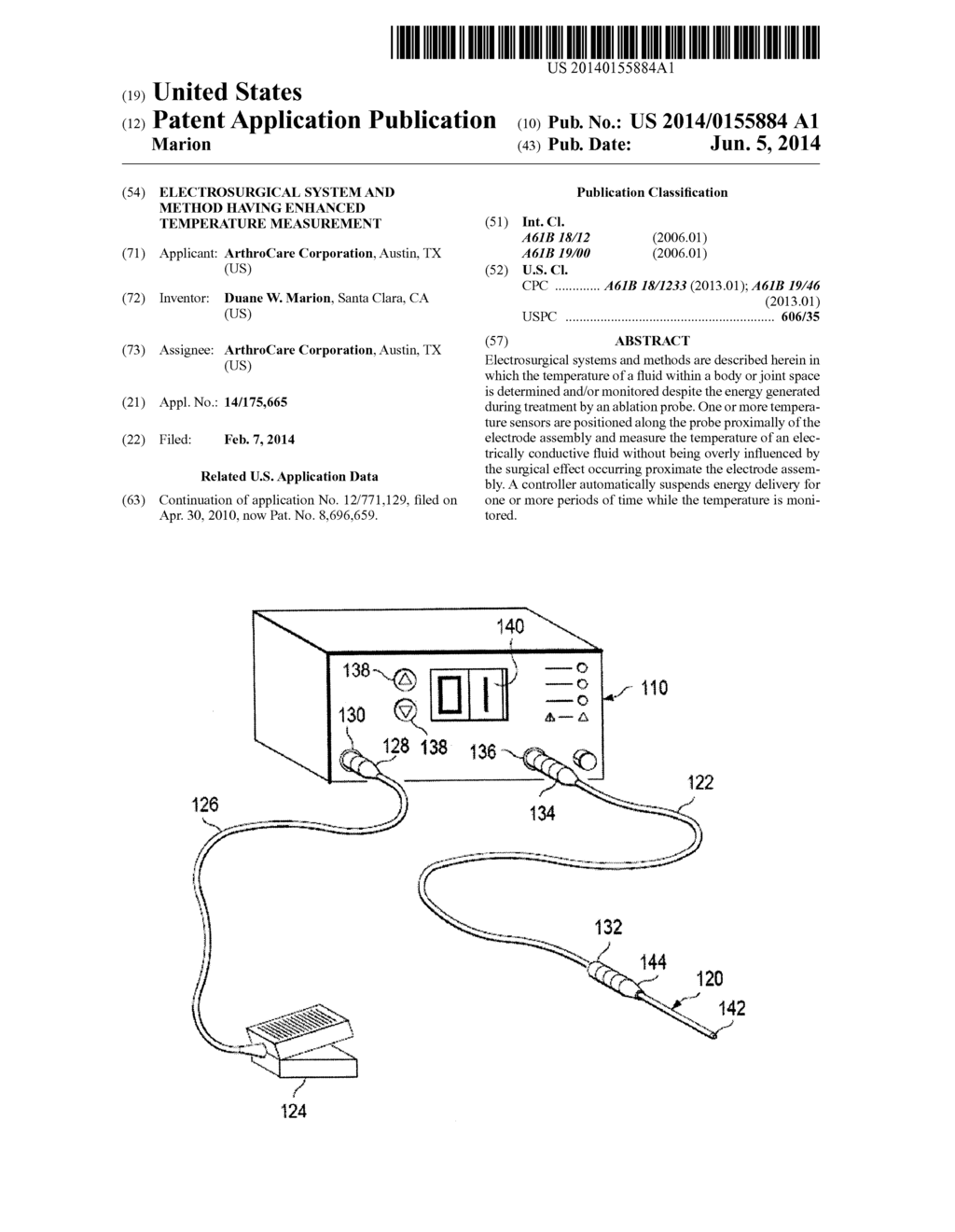 ELECTROSURGICAL SYSTEM AND METHOD HAVING ENHANCED TEMPERATURE MEASUREMENT - diagram, schematic, and image 01