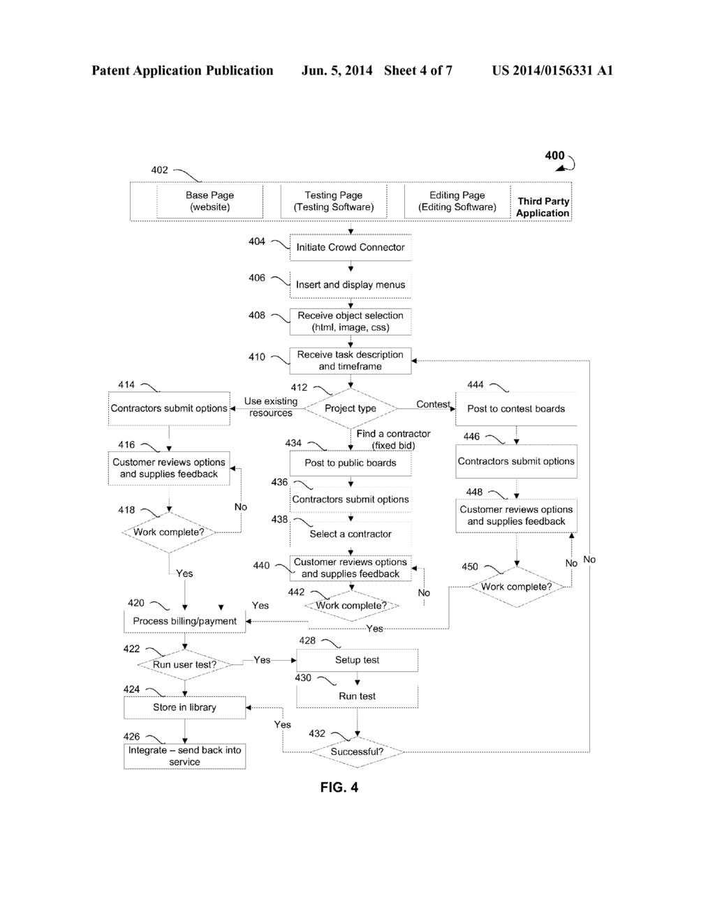 METHODS AND SYSTEMS FOR CONNECTING THIRD PARTY APPLICATIONS TO     CROWDSOURCING COMMUNITIES - diagram, schematic, and image 05