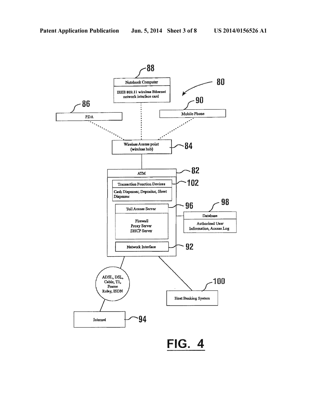 CARD ACTIVATED CASH DISPENSING AUTOMATED BANKING MACHINE SYSTEM AND METHOD - diagram, schematic, and image 04