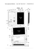 PORTABLE APPARATUS HAVING A PLURALITY OF TOUCH SCREENS AND METHOD OF     OUTPUTTING SOUND THEREOF diagram and image