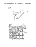 FLOORING MATERIAL COMPRISING FLOORING ELEMENTS WHICH ARE ASSEMBLED BY     MEANS OF SEPARATE FLOORING ELEMENTS diagram and image