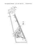 AUTOMATICALLY ENGAGING AND DISENGAGING HEADER LOCK ASSEMBLY diagram and image