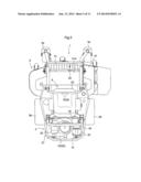 WORK VEHICLE WITH ENGINE MOUNTED REARWARDLY diagram and image