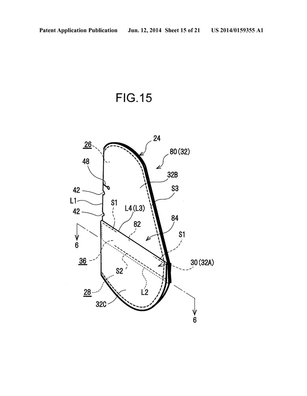 VEHICLE SIDE AIRBAG DEVICE - diagram, schematic, and image 16