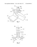 BI-MATERIAL DEVICE FOR TEMPORARILY CLOSING AN OPENING MEMBER ON A     STATIONARY MEMBER OF A MOTOR VEHICLE BODY diagram and image