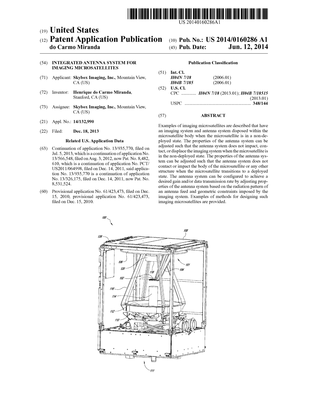 INTEGRATED ANTENNA SYSTEM FOR IMAGING MICROSATELLITES - diagram, schematic, and image 01