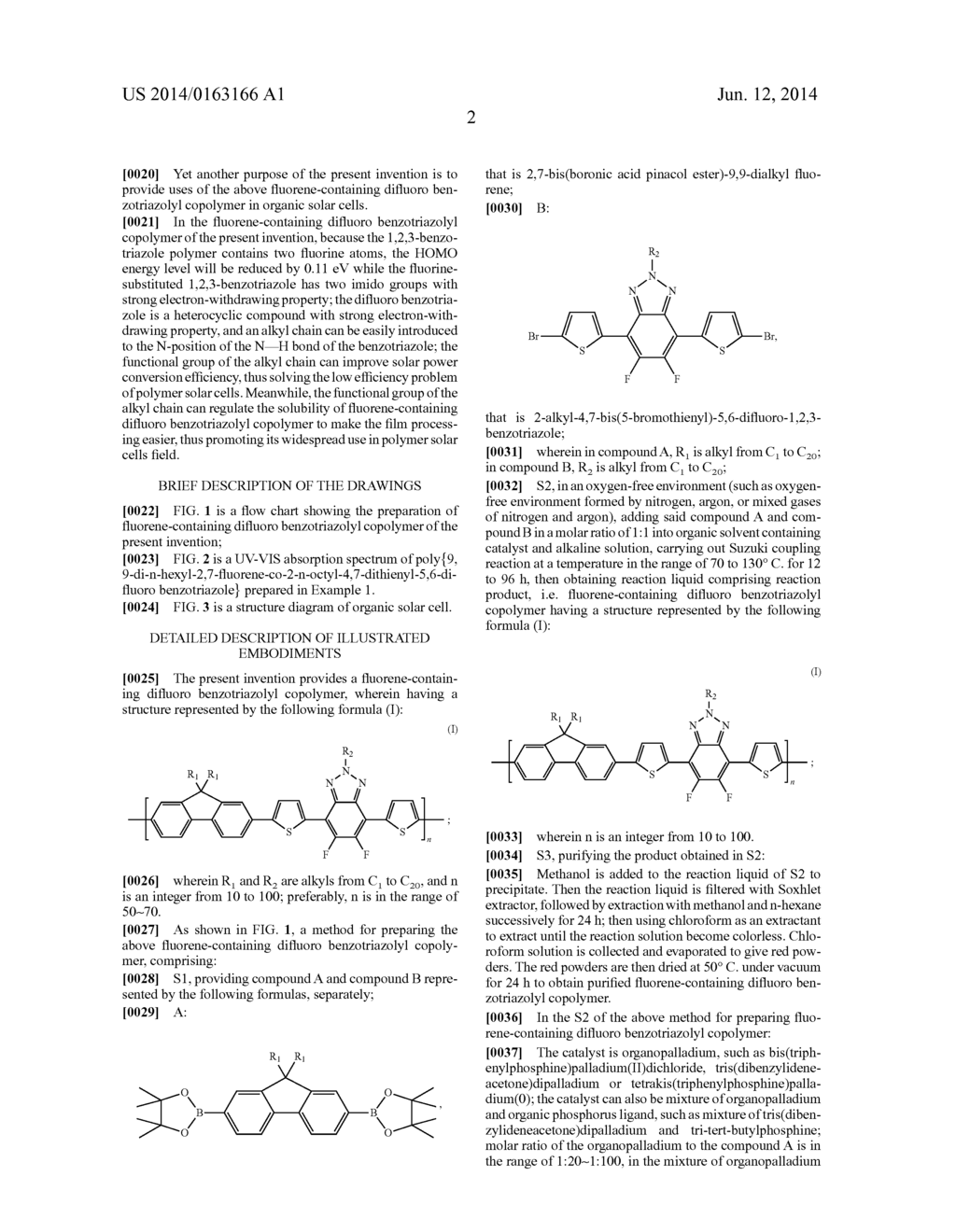 FLUORENE-CONTAINING DIFLUORO BENZOTRIAZOLYL COPOLYMER AND PREPARATION     METHOD AND USE THEREOF - diagram, schematic, and image 05