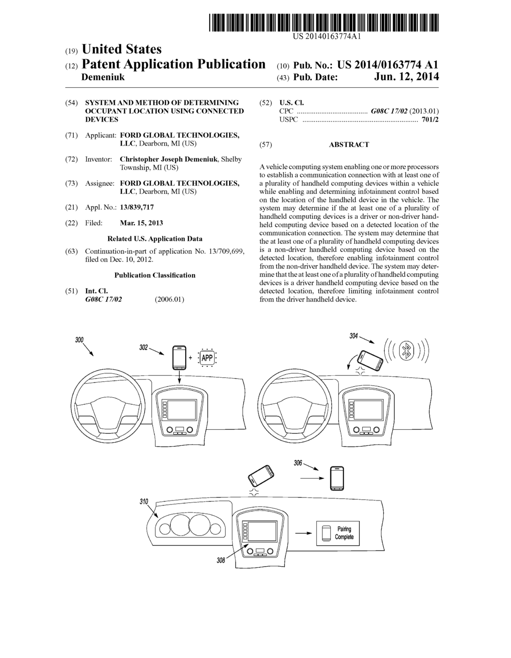 SYSTEM AND METHOD OF DETERMINING OCCUPANT LOCATION USING CONNECTED DEVICES - diagram, schematic, and image 01