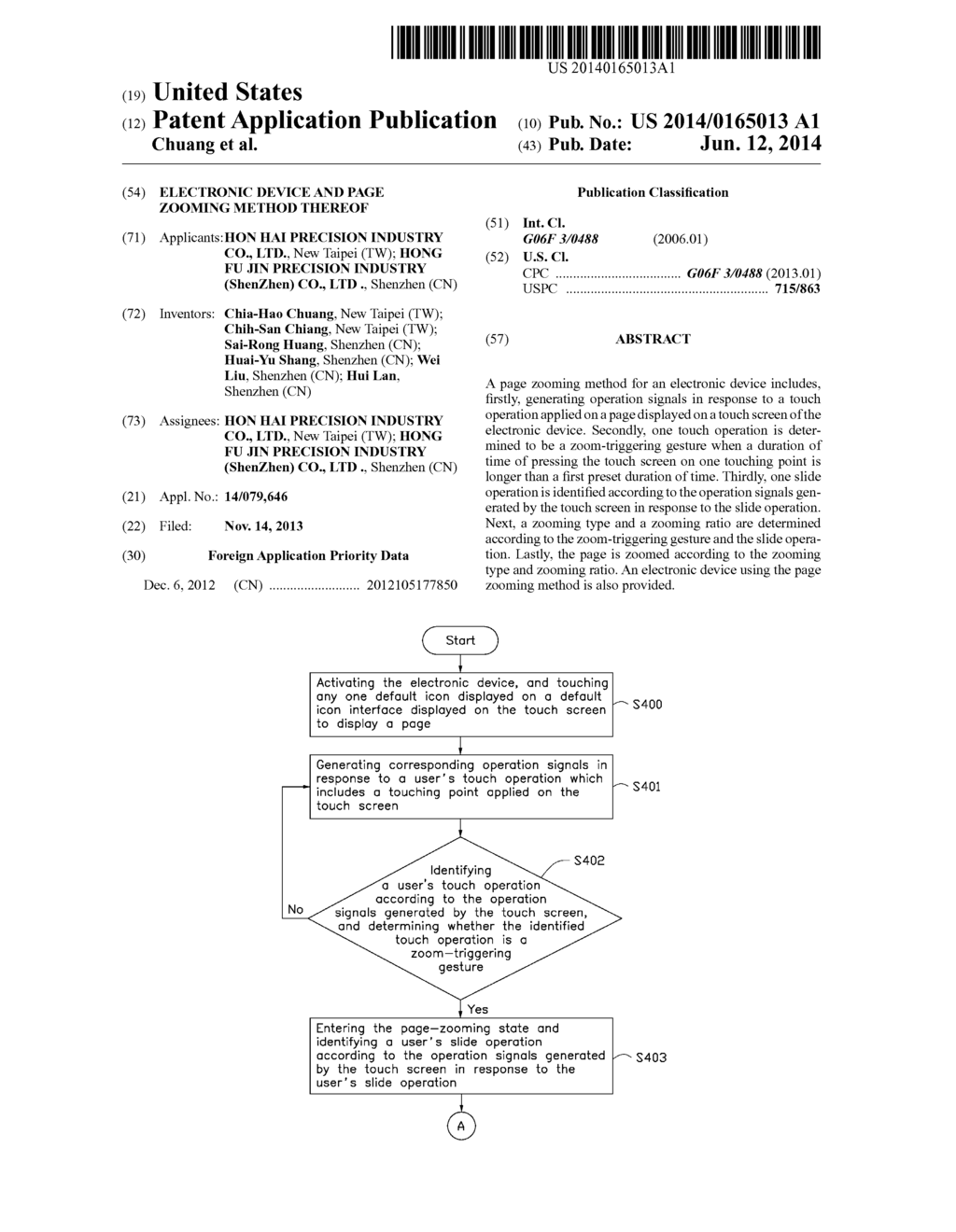 ELECTRONIC DEVICE AND PAGE ZOOMING METHOD THEREOF - diagram, schematic, and image 01