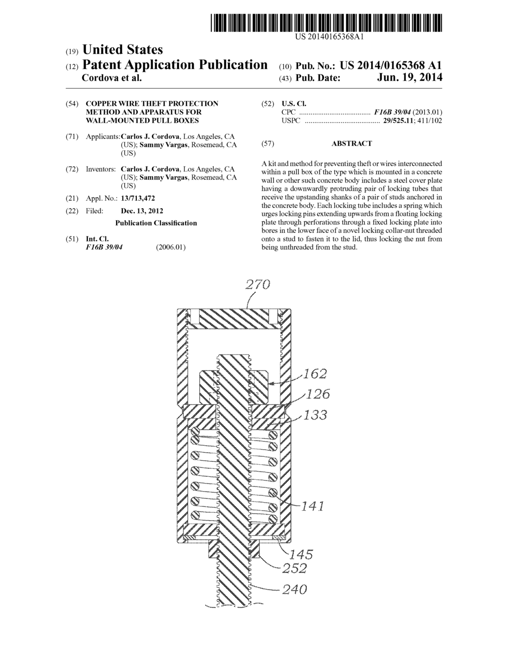 Copper Wire Theft Protection Method And Apparatus For Wall-Mounted Pull     Boxes - diagram, schematic, and image 01