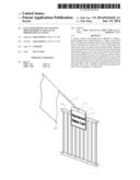 Flat Stock Device to Attach a Printed Display and a Flag Therewith to a     Fence diagram and image