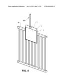 Flat Stock Device to Attach a Printed Display and a Flag Therewith to a     Fence diagram and image