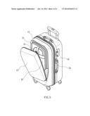 LUGGAGE WITH A STRUCTURE TO ACCOMMODATE A COMPUTER diagram and image