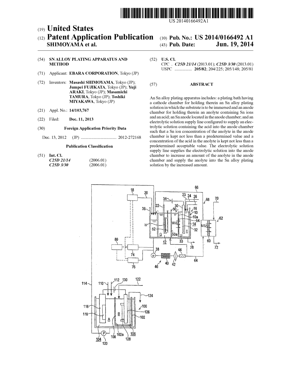 Sn ALLOY PLATING APPARATUS AND METHOD - diagram, schematic, and image 01