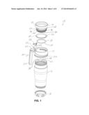 BEVERAGE CONTAINER SYSTEM WITH LATCH TO MANAGE LID POSITION diagram and image