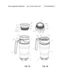 BEVERAGE CONTAINER SYSTEM WITH LATCH TO MANAGE LID POSITION diagram and image