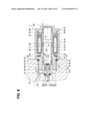 ELECTROMAGNETIC VALVE DEVICE FOR HIGH-PRESSURE FLUID diagram and image