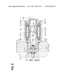 ELECTROMAGNETIC VALVE DEVICE FOR HIGH-PRESSURE FLUID diagram and image