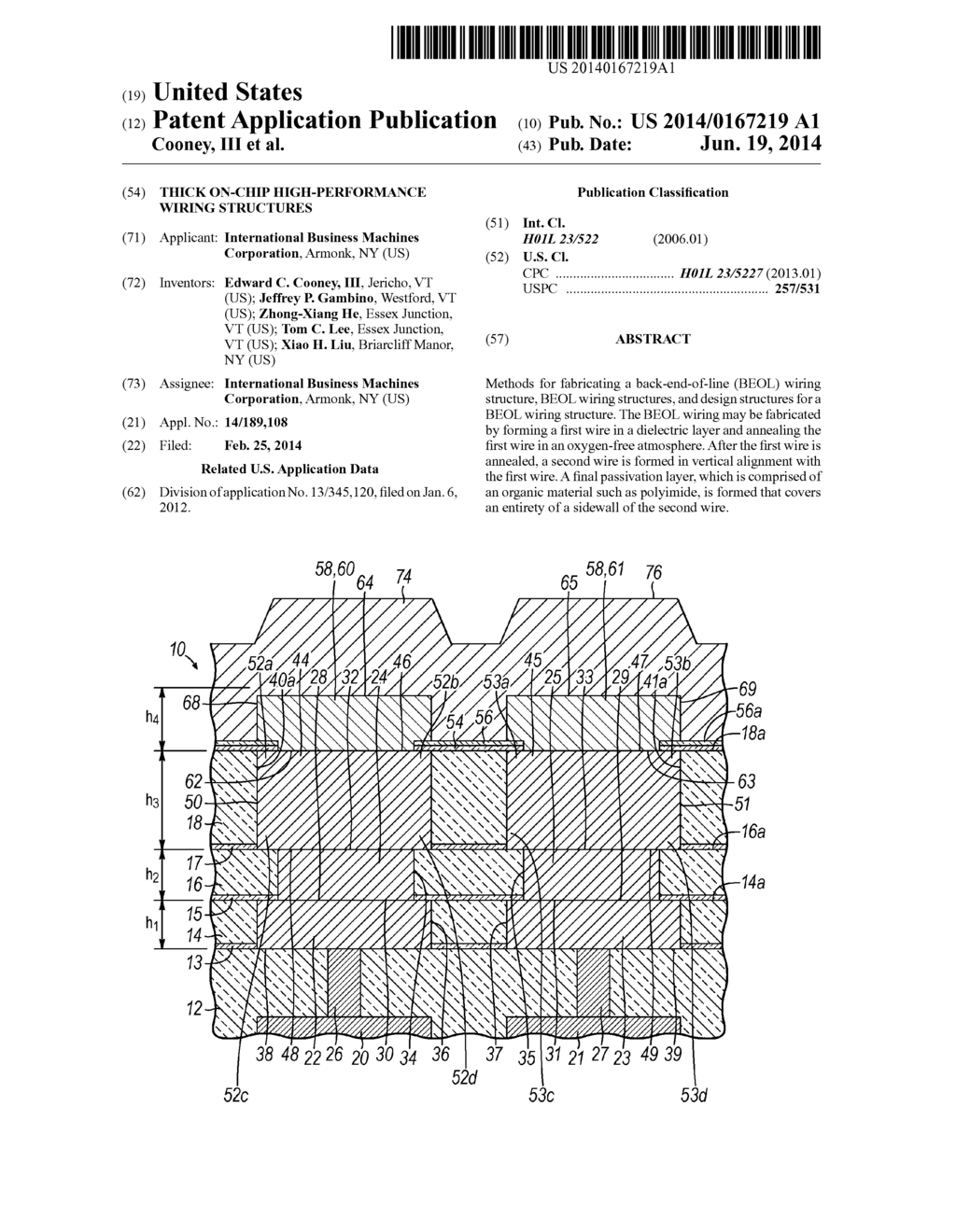 Thick On-Chip High-Performance Wiring Structures - diagram, schematic, and image 01