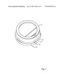 PULP MOLDED BIODEGRADABLE REMOVE-ABLY CONNECTABLE LID diagram and image