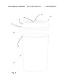 PULP MOLDED BIODEGRADABLE REMOVE-ABLY CONNECTABLE LID diagram and image