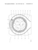 A PELLET MILL WITH AN IMPROVED FEED SYSTEM AND A METHOD OF FORMING     PELLETED MATERIAL diagram and image