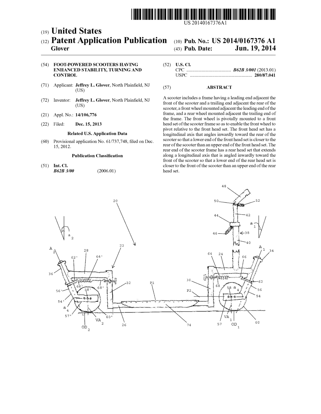 FOOT-POWERED SCOOTERS HAVING ENHANCED STABILITY, TURNING AND CONTROL - diagram, schematic, and image 01