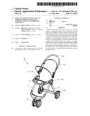 FOLDABLE STROLLER FRAME HAVING THREE SECTIONS JOINED TO AND FOLDABLE     AROUND A COMMON HUB STRUCTURE diagram and image