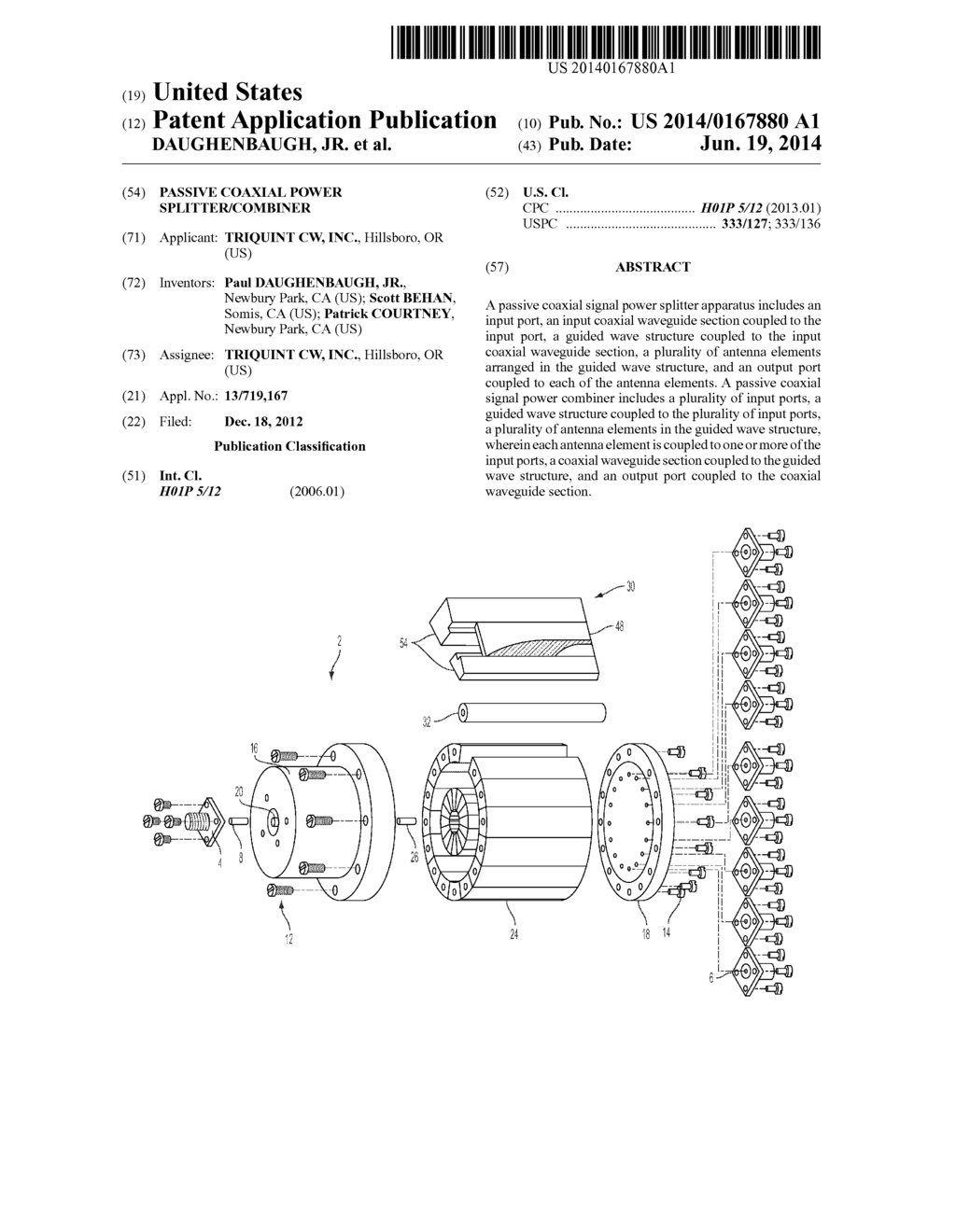 PASSIVE COAXIAL POWER SPLITTER/COMBINER - diagram, schematic, and image 01