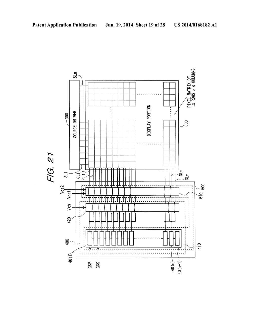 LIQUID CRYSTAL DISPLAY DEVICE AND METHOD FOR DRIVING AUXILIARY CAPACITANCE     LINES - diagram, schematic, and image 20