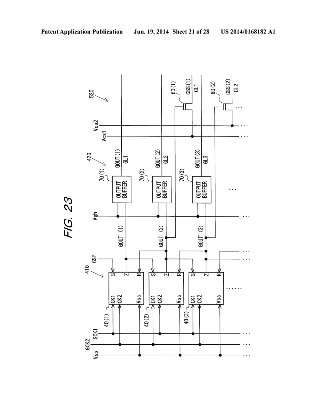 LIQUID CRYSTAL DISPLAY DEVICE AND METHOD FOR DRIVING AUXILIARY CAPACITANCE     LINES - diagram, schematic, and image 22