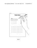 HANDHELD DEVICE FOR CAPTURING TEXT FROM BOTH A DOCUMENT PRINTED ON PAPER     AND A DOCUMENT DISPLAYED ON A DYNAMIC DISPLAY DEVICE diagram and image