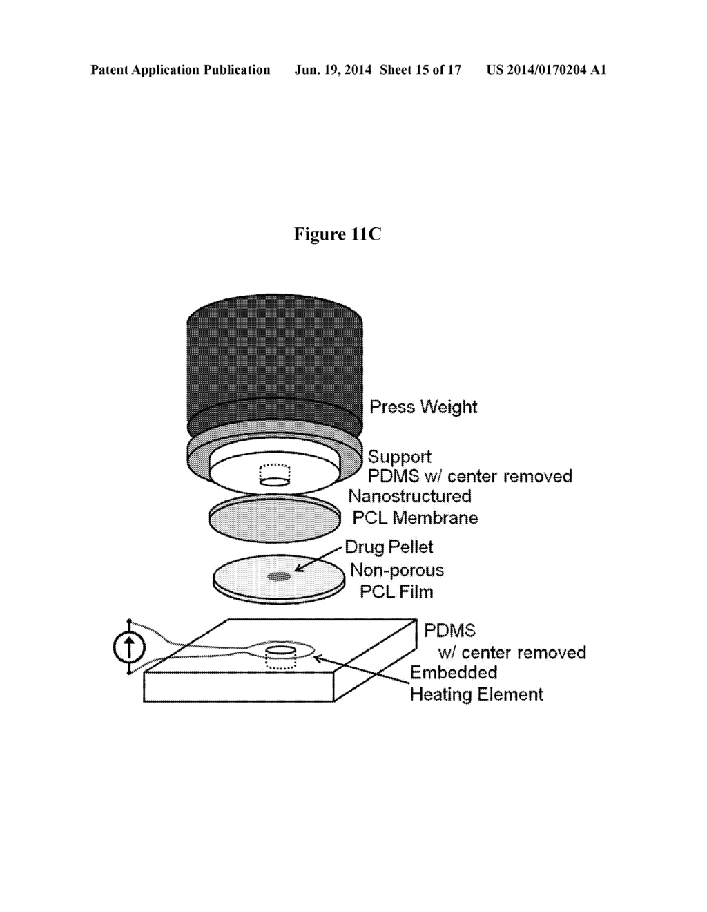 Multilayer Thin Film Drug Delivery Device and Methods of Making and Using     the Same - diagram, schematic, and image 16