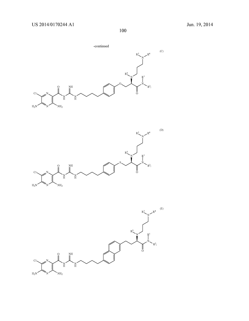 3,5-DIAMINO-6-CHLORO-N-(N-(4-PHENYLBUTYL)CARBAMIMIDOYL) PYRAZINE-2-     CARBOXAMIDE COMPOUNDS - diagram, schematic, and image 107