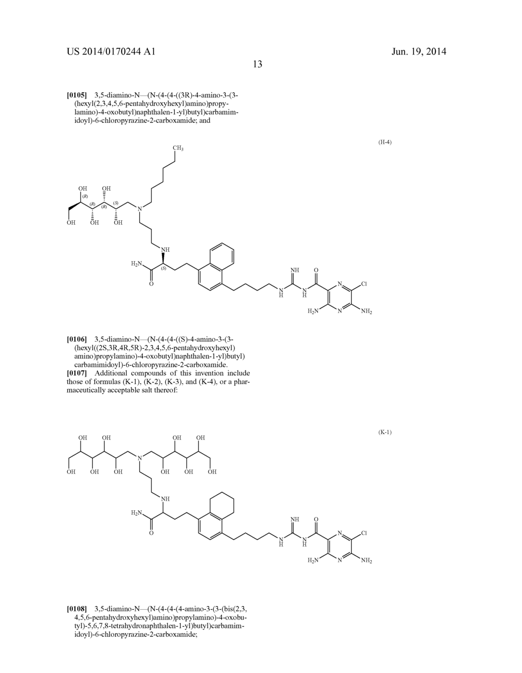 3,5-DIAMINO-6-CHLORO-N-(N-(4-PHENYLBUTYL)CARBAMIMIDOYL) PYRAZINE-2-     CARBOXAMIDE COMPOUNDS - diagram, schematic, and image 21