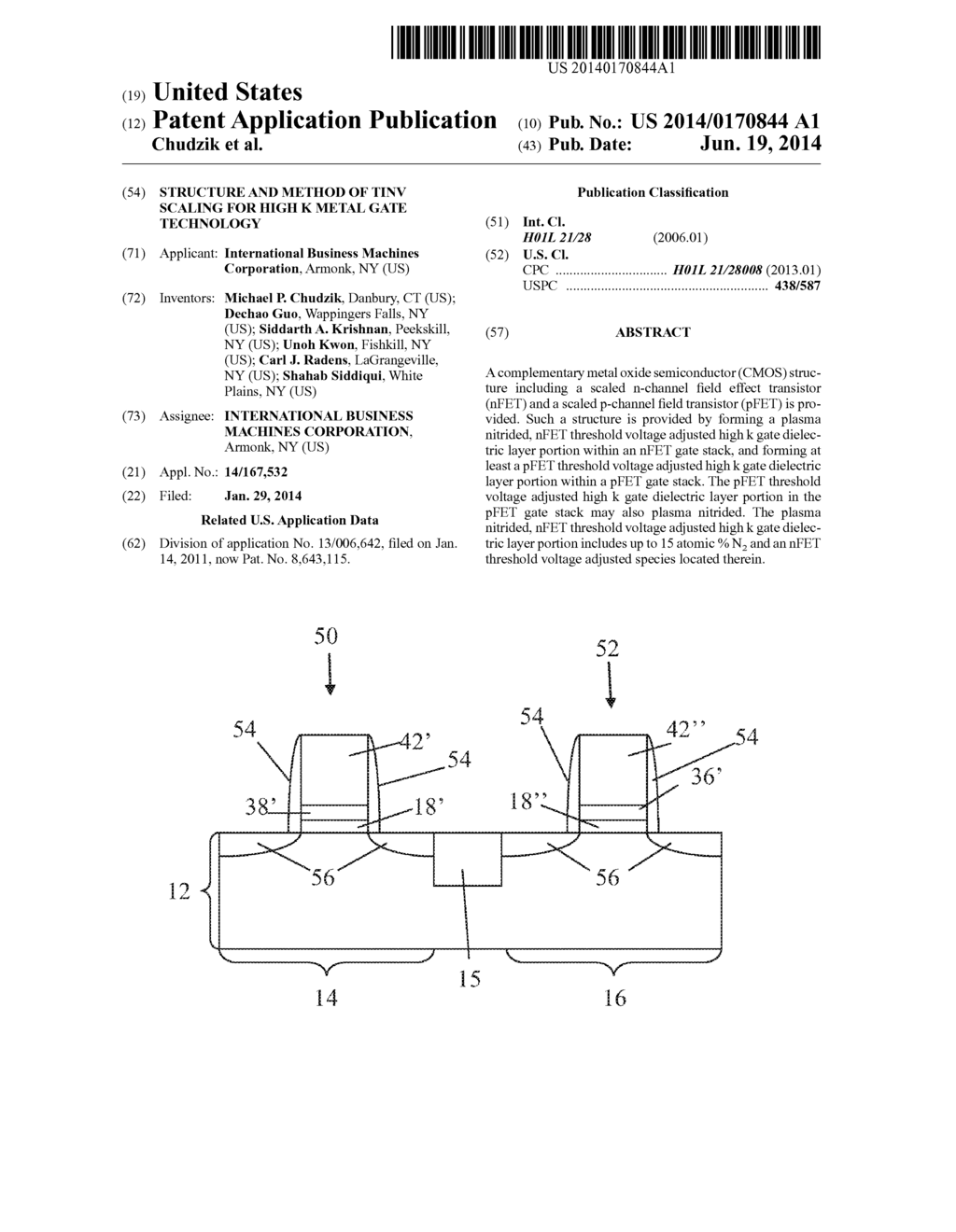 STRUCTURE AND METHOD OF Tinv SCALING FOR HIGH k METAL GATE TECHNOLOGY - diagram, schematic, and image 01