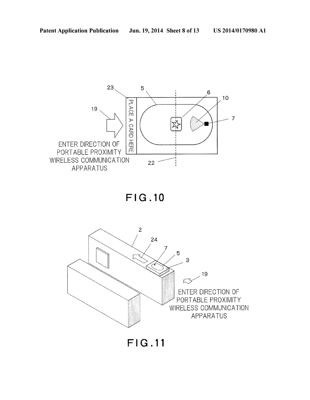 STATIONARY PROXIMITY WIRELESS COMMUNICATION APPARATUS, PORTABLE PROXIMITY     WIRELESS COMMUNICATION APPARATUS, PROXIMITY WIRELESS COMMUNICATION SYSTEM     AND PROXIMITY WIRELESS COMMUNICATION METHOD - diagram, schematic, and image 09