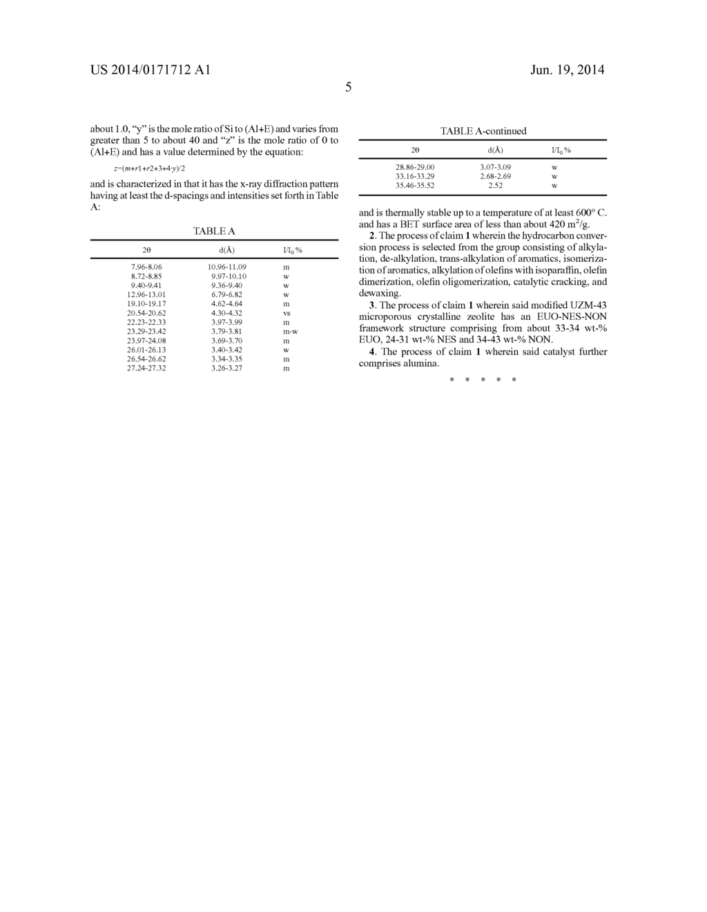 HYDROCARBON PROCESSES USING UZM-43 AN EUO-NES-NON ZEOLITE - diagram, schematic, and image 07